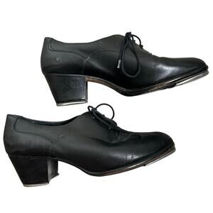 Capezio Heeled Teletone Tap Shoes Women’s Black Size 9.5
